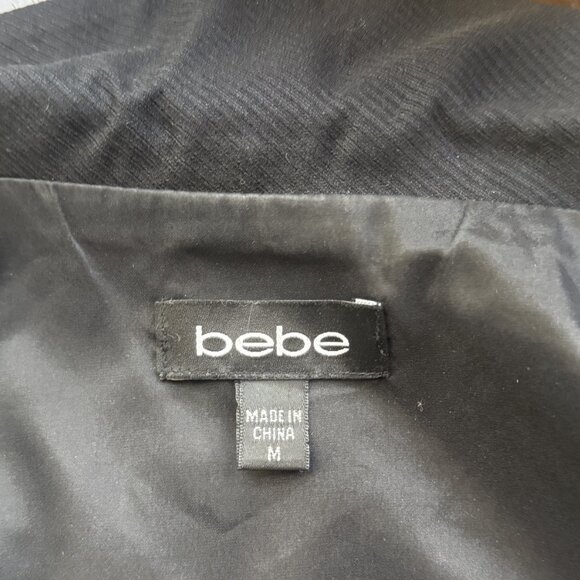 bebe Ruffle Shirt Black White, Tailored Vest M, Silver Statement Bracelet Bundle - Picture 7 of 14